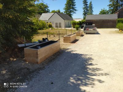 Jardinières en traverse de chênes